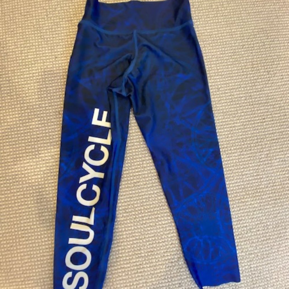 SoulCycle Blue Logo Leggings Size S